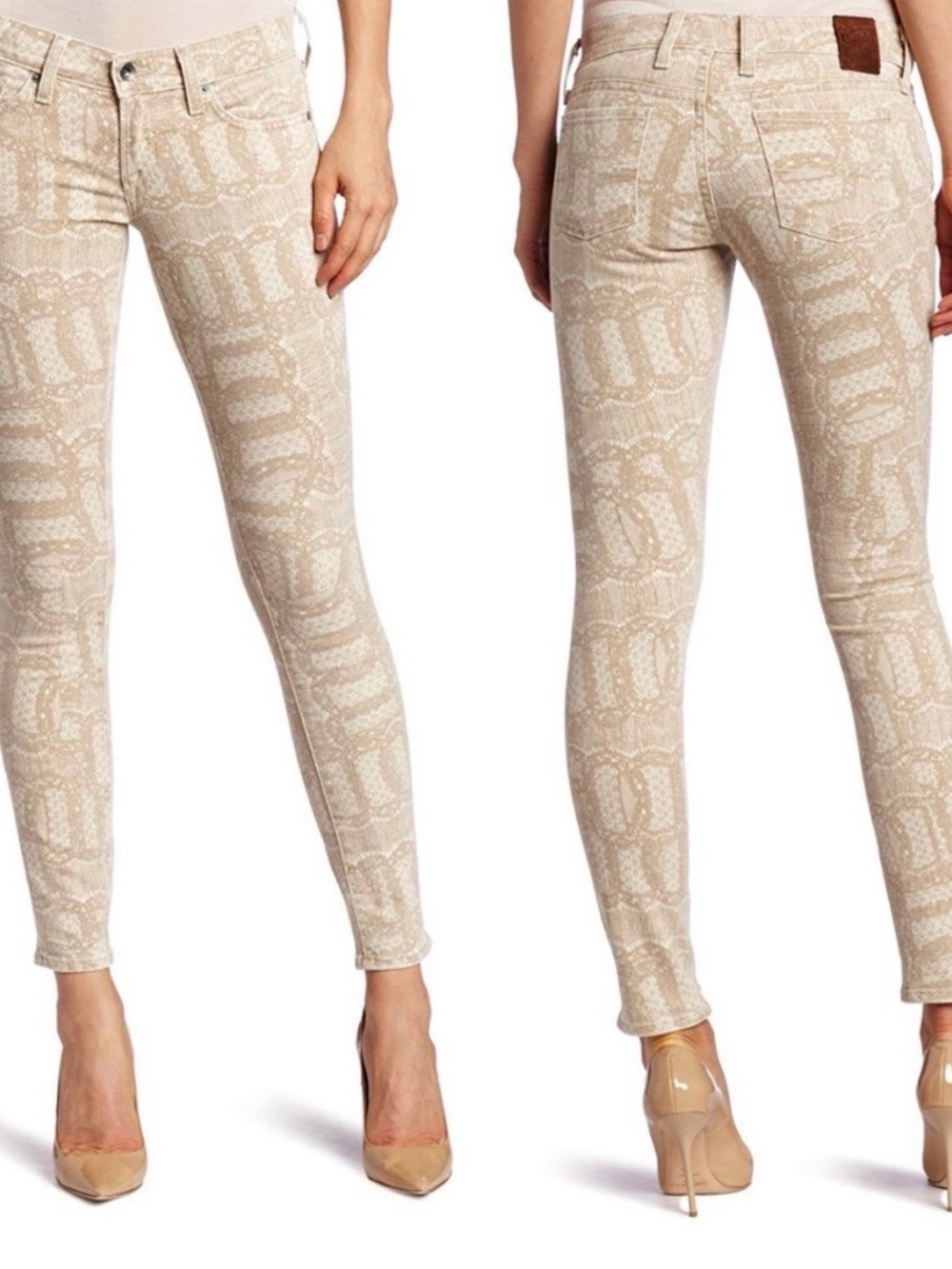 Lucky Brand Legend Skinny Jeans Lace Print